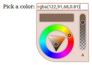 screenshot of non-resizable color picker