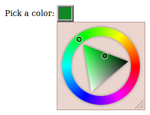 screenshot of color picker in jquery-mobile dialog
